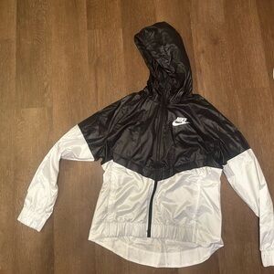 New Nike Black Windbreaker with White Logo